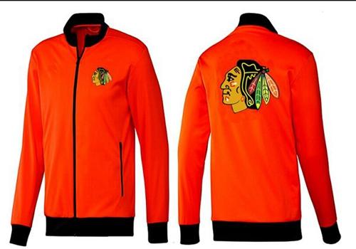 NHL Chicago Blackhawks Zip Jackets Orange-1 NHL Chicago Blackhawks Zip Jackets Orange-1