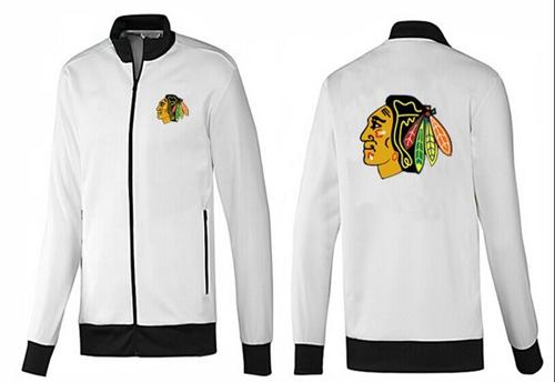NHL Chicago Blackhawks Zip Jackets White-1 NHL Chicago Blackhawks Zip Jackets White-1