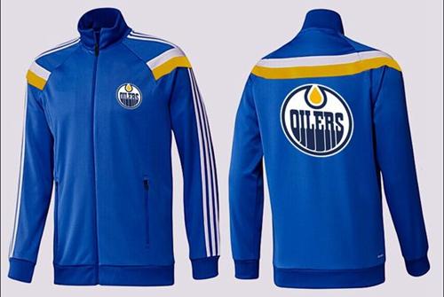 NHL Edmonton Oilers Zip Jackets Blue-3 NHL Edmonton Oilers Zip Jackets Blue-3