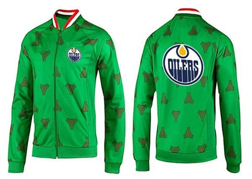 NHL Edmonton Oilers Zip Jackets Green NHL Edmonton Oilers Zip Jackets Green