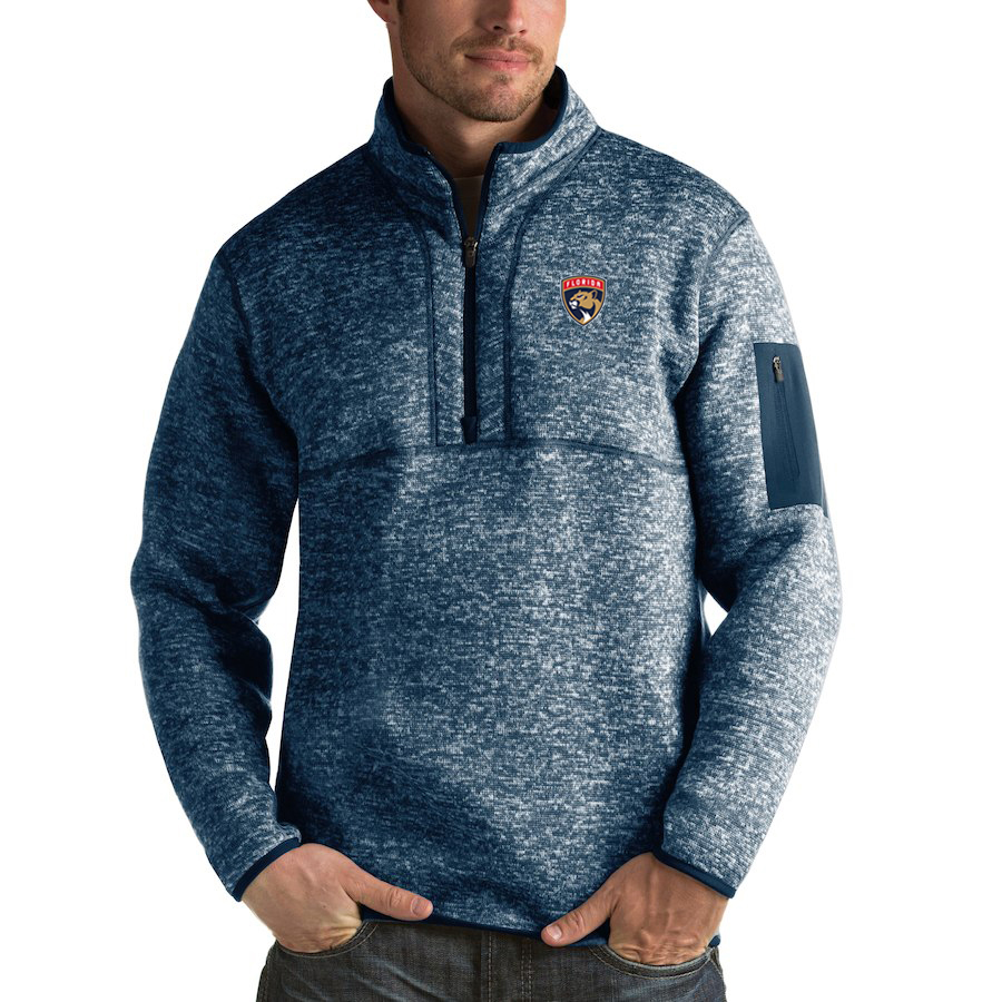 Florida Panthers Antigua Fortune Quarter-Zip Pullover Jacket Royal Florida Panthers Antigua Fortune Quarter-Zip Pullover Jacket Royal