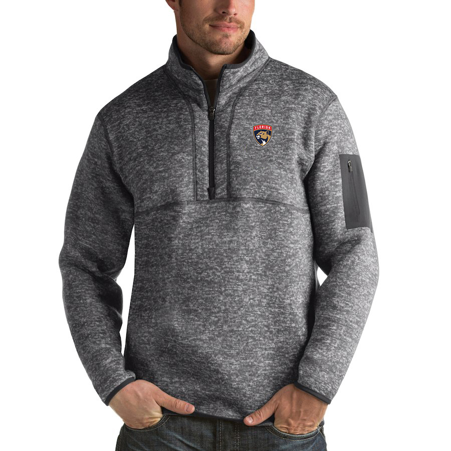 Florida Panthers Antigua Fortune Quarter-Zip Pullover Jacket Black Florida Panthers Antigua Fortune Quarter-Zip Pullover Jacket Black