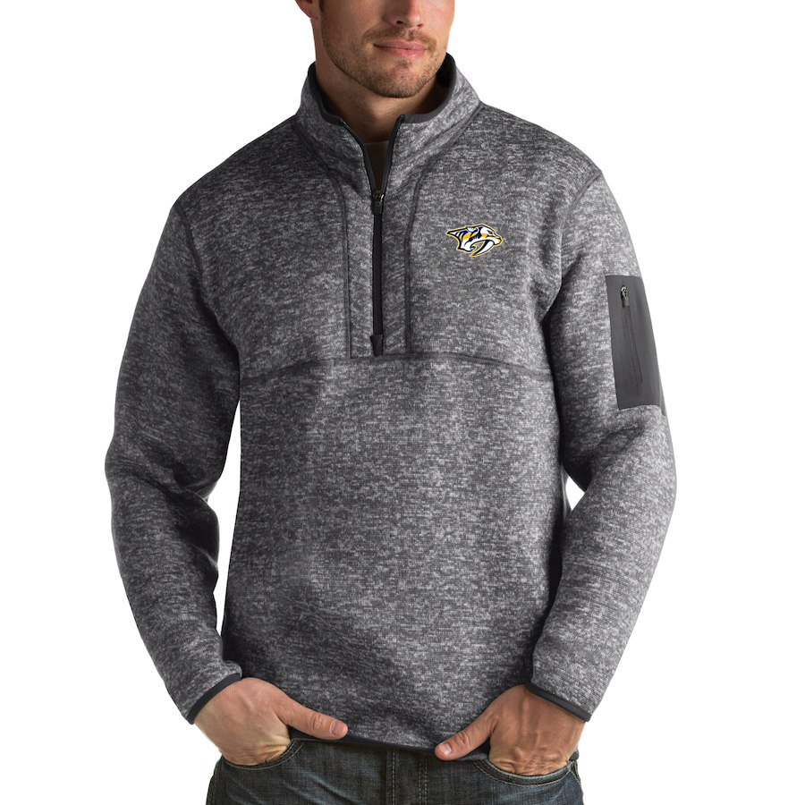 Nashville Predators Antigua Fortune Quarter-Zip Pullover Jacket Black Nashville Predators Antigua Fortune Quarter-Zip Pullover Jacket Black