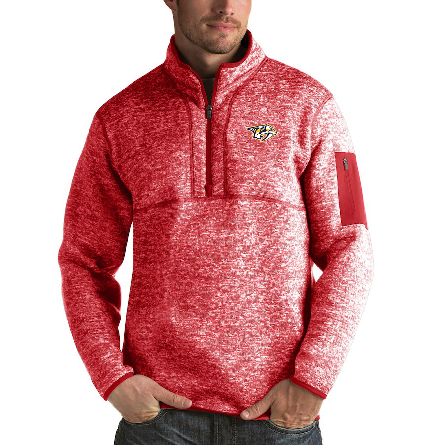 Nashville Predators Antigua Fortune Quarter-Zip Pullover Jacket Red Nashville Predators Antigua Fortune Quarter-Zip Pullover Jacket Red