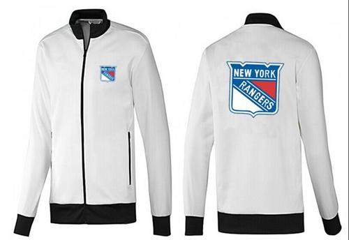 NHL New York Rangers Zip Jackets White-1 NHL New York Rangers Zip Jackets White-1