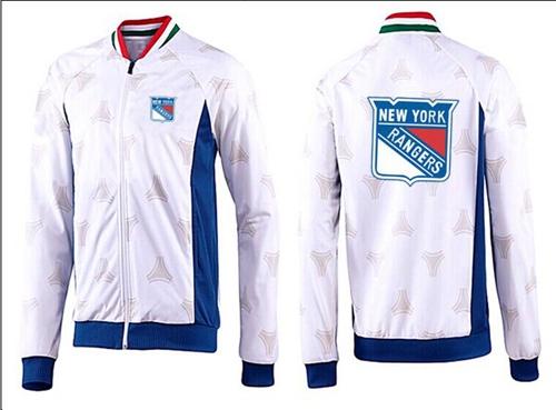 NHL New York Rangers Zip Jackets White-3 NHL New York Rangers Zip Jackets White-3