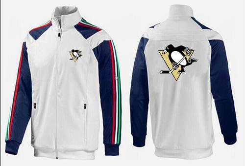 NHL Pittsburgh Penguins Zip Jackets White-1 NHL Pittsburgh Penguins Zip Jackets White-1