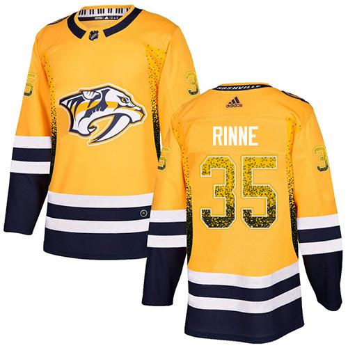 Adidas Predators #35 Pekka Rinne Yellow Home Authentic Drift Fashion Stitched NHL Jersey Adidas Predators #35 Pekka Rinne Yellow Home Authentic Drift Fashion Stitched NHL Jersey