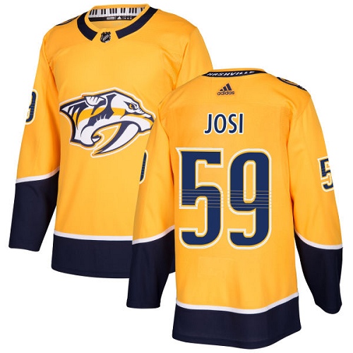 Adidas Predators #59 Roman Josi Yellow Home Authentic Stitched NHL Jersey Adidas Predators #59 Roman Josi Yellow Home Authentic Stitched NHL Jersey