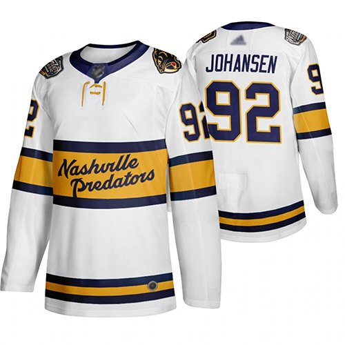 Adidas Predators #92 Ryan Johansen White Authentic 2020 Winter Classic Stitched NHL Jersey