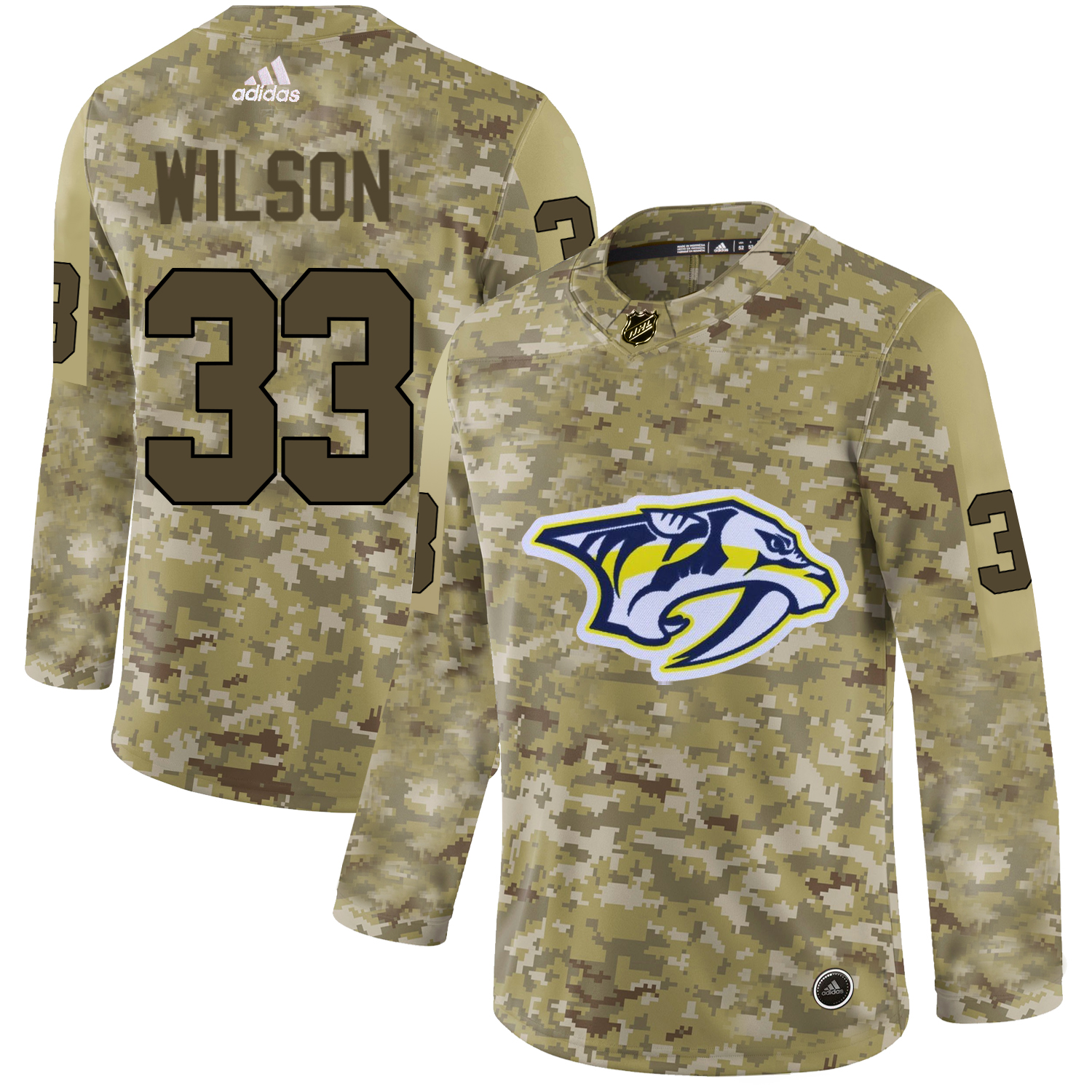 Adidas Predators #33  Colin Wilson Camo Authentic Stitched NHL Jersey