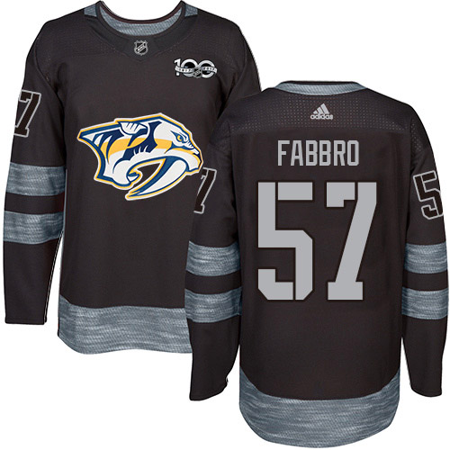 Adidas Predators #57 Dante Fabbro Black 1917-2017 100th Anniversary Stitched NHL Jersey