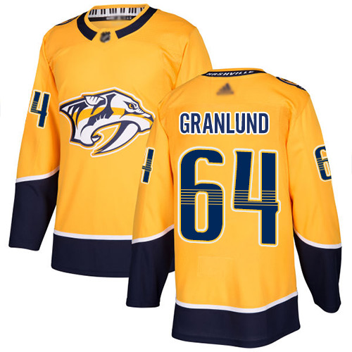 Adidas Predators #64 Mikael Granlund Yellow Home Authentic Stitched NHL Jersey Adidas Predators #64 Mikael Granlund Yellow Home Authentic Stitched NHL Jersey
