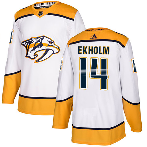 Adidas Predators #14 Mattias Ekholm White Road Authentic Stitched NHL Jersey Adidas Predators #14 Mattias Ekholm White Road Authentic Stitched NHL Jersey