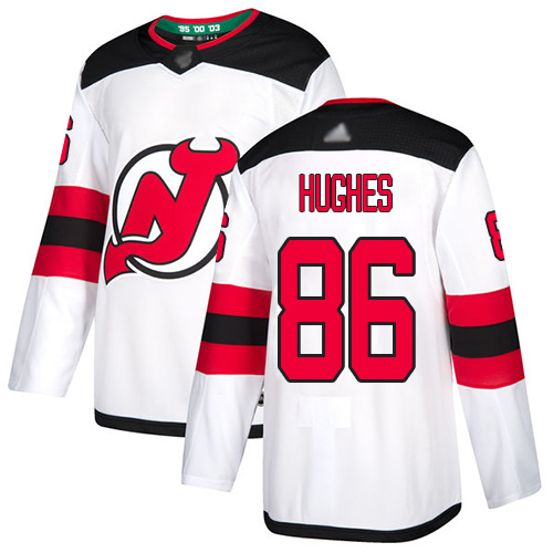 Adidas Devils #86 Jack Hughes White Road Authentic Stitched NHL Jersey Adidas Devils #86 Jack Hughes White Road Authentic Stitched NHL Jersey