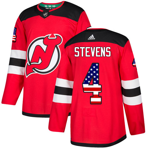 Adidas Devils #4 Scott Stevens Red Home Authentic USA Flag Stitched NHL Jersey Adidas Devils #4 Scott Stevens Red Home Authentic USA Flag Stitched NHL Jersey