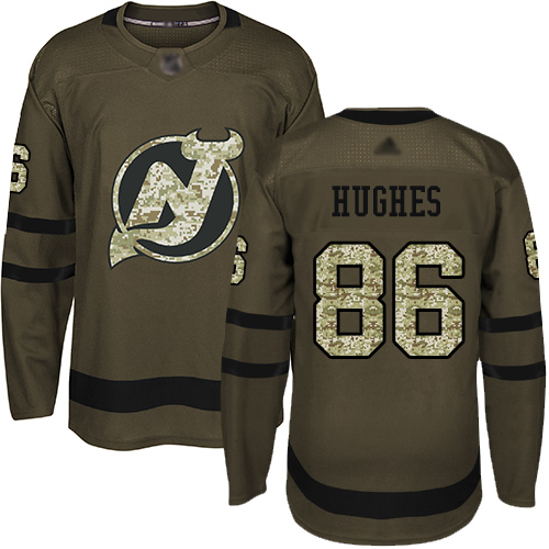 Adidas Devils #86 Jack Hughes Green Salute to Service Stitched NHL Jersey Adidas Devils #86 Jack Hughes Green Salute to Service Stitched NHL Jersey