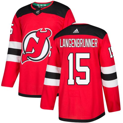Adidas Devils #15 Jamie Langenbrunner Red Home Authentic Stitched NHL Jersey Adidas Devils #15 Jamie Langenbrunner Red Home Authentic Stitched NHL Jersey