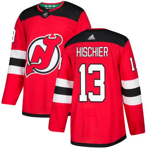 Adidas Devils #13 Nico Hischier Red Home Authentic Stitched NHL Jersey Adidas Devils #13 Nico Hischier Red Home Authentic Stitched NHL Jersey