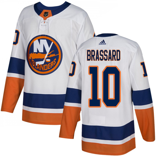 Adidas Islanders #10 Derek Brassard White Road Authentic Stitched NHL Jersey Adidas Islanders #10 Derek Brassard White Road Authentic Stitched NHL Jersey