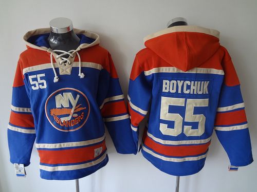 Islanders #55 Johnny Boychuk Baby Blue Sawyer Hooded Sweatshirt Stitched NHL Jersey Islanders #55 Johnny Boychuk Baby Blue Sawyer Hooded Sweatshirt Stitched NHL Jersey