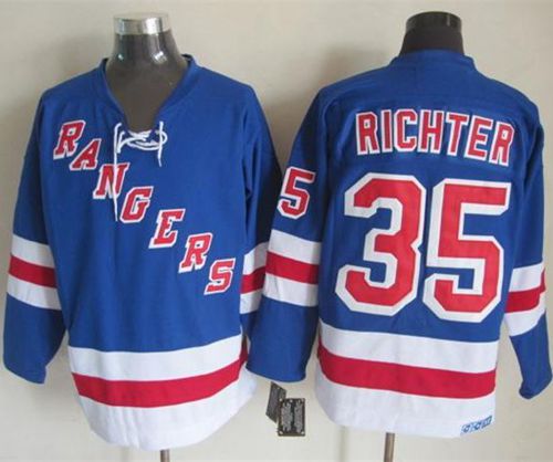 Rangers #35 Mike Richter Light Blue CCM Throwback Stitched NHL Jersey Rangers #35 Mike Richter Light Blue CCM Throwback Stitched NHL Jersey