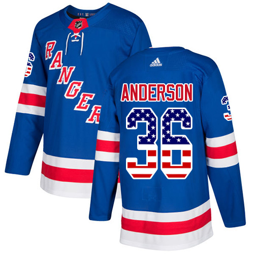 Adidas Rangers #36 Glenn Anderson Royal Blue Home Authentic USA Flag Stitched NHL Jersey Adidas Rangers #36 Glenn Anderson Royal Blue Home Authentic USA Flag Stitched NHL Jersey