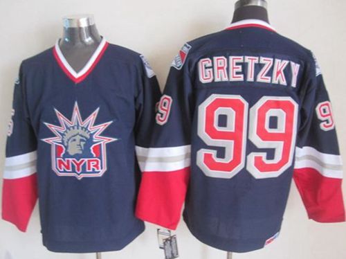 Rangers #99 Wayne Gretzky Navy Blue CCM Statue of Liberty Stitched NHL Jersey Rangers #99 Wayne Gretzky Navy Blue CCM Statue of Liberty Stitched NHL Jersey