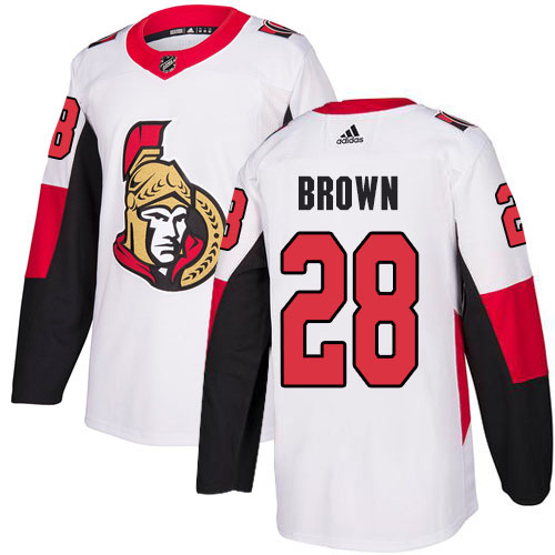 Adidas Senators #28 Connor Brown White Road Authentic Stitched NHL Jersey Adidas Senators #28 Connor Brown White Road Authentic Stitched NHL Jersey