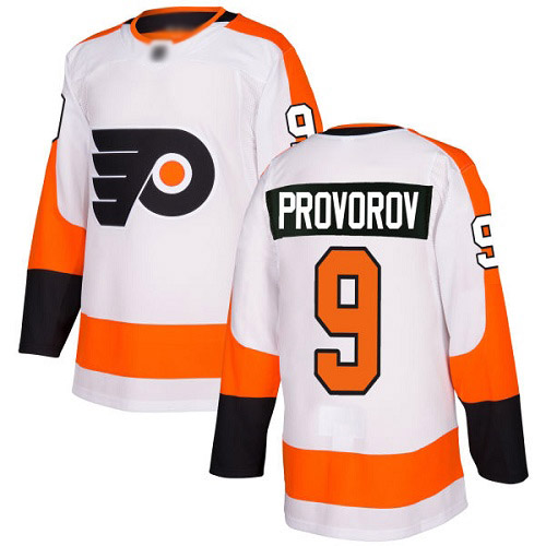 Adidas Flyers #9 Ivan Provorov White Road Authentic Stitched NHL Jersey Adidas Flyers #9 Ivan Provorov White Road Authentic Stitched NHL Jersey