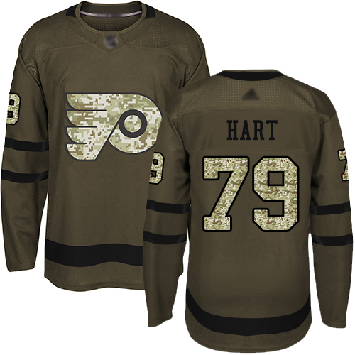 Adidas Flyers #79 Carter Hart Green Salute to Service Stitched NHL Jersey Adidas Flyers #79 Carter Hart Green Salute to Service Stitched NHL Jersey