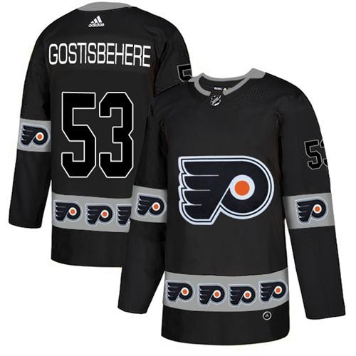 Adidas Flyers #53 Shayne Gostisbehere Black Authentic Team Logo Fashion Stitched NHL Jersey Adidas Flyers #53 Shayne Gostisbehere Black Authentic Team Logo Fashion Stitched NHL Jersey