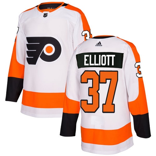 Adidas Flyers #37 Brian Elliott White Road Authentic Stitched NHL Jersey Adidas Flyers #37 Brian Elliott White Road Authentic Stitched NHL Jersey