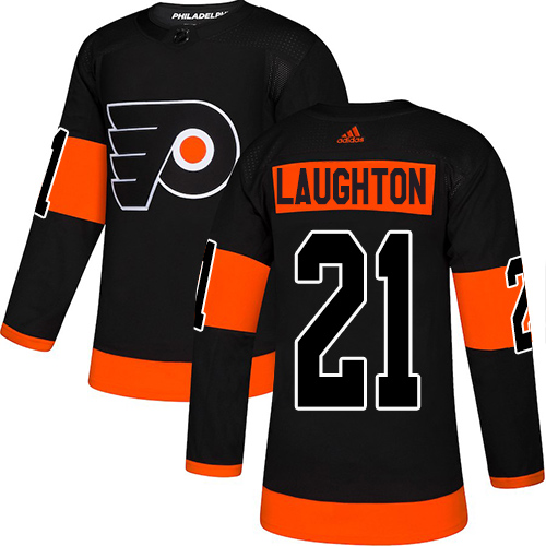 Adidas Flyers #21 Scott Laughton Black Alternate Authentic Stitched NHL Jersey Adidas Flyers #21 Scott Laughton Black Alternate Authentic Stitched NHL Jersey