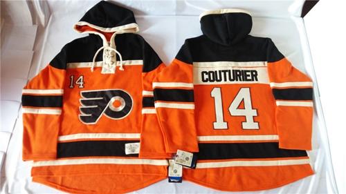 Flyers #14 Sean Couturier Orange Sawyer Hooded Sweatshirt Stitched NHL Jersey Flyers #14 Sean Couturier Orange Sawyer Hooded Sweatshirt Stitched NHL Jersey