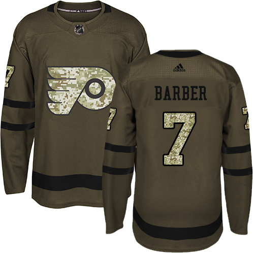 Adidas Flyers #7 Bill Barber Green Salute to Service Stitched NHL Jersey Adidas Flyers #7 Bill Barber Green Salute to Service Stitched NHL Jersey