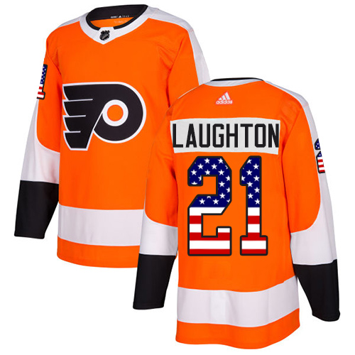 Adidas Flyers #21 Scott Laughton Orange Home Authentic USA Flag Stitched NHL Jersey Adidas Flyers #21 Scott Laughton Orange Home Authentic USA Flag Stitched NHL Jersey
