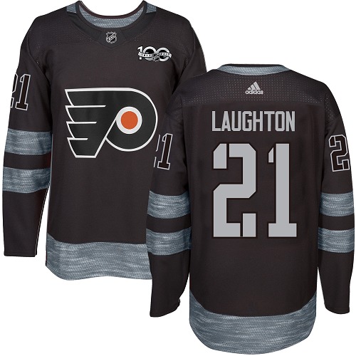 Adidas Flyers #21 Scott Laughton Black 1917-2017 100th Anniversary Stitched NHL Jersey Adidas Flyers #21 Scott Laughton Black 1917-2017 100th Anniversary Stitched NHL Jersey