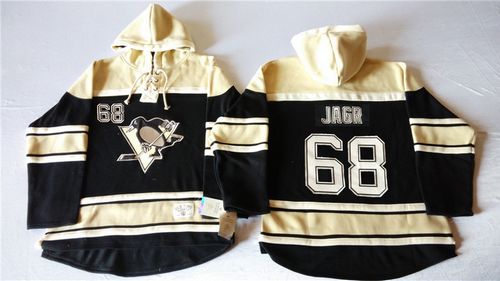 Penguins #68 Jaromir Jagr Black Sawyer Hooded Sweatshirt Stitched NHL Jersey Penguins #68 Jaromir Jagr Black Sawyer Hooded Sweatshirt Stitched NHL Jersey