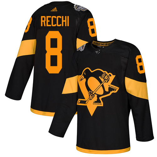 Adidas Penguins #8 Mark Recchi Black Authentic 2019 Stadium Series Stitched NHL Jersey Adidas Penguins #8 Mark Recchi Black Authentic 2019 Stadium Series Stitched NHL Jersey