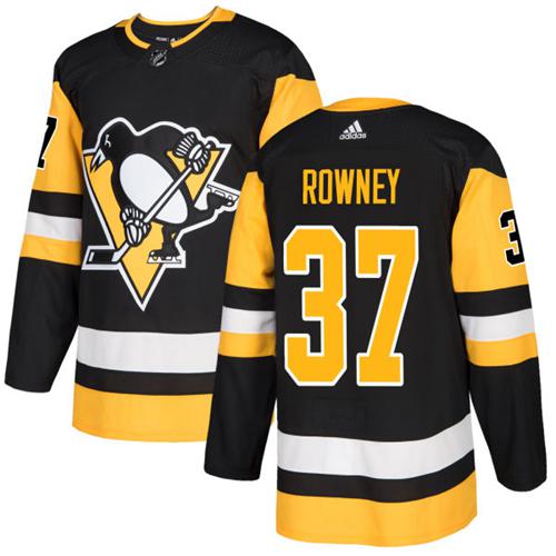Adidas Penguins #37 Carter Rowney Black Home Authentic Stitched NHL Jersey Adidas Penguins #37 Carter Rowney Black Home Authentic Stitched NHL Jersey