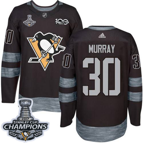 Adidas Penguins #30 Matt Murray Black 1917-2017 100th Anniversary Stanley Cup Finals Champions Stitched NHL Jersey Adidas Penguins #30 Matt Murray Black 1917-2017 100th Anniversary Stanley Cup Finals Champions Stitched NHL Jersey