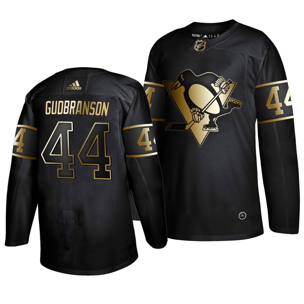 Adidas Penguins #44 Erik Gudbranson Men's 2019 Black Golden Edition Authentic Stitched NHL Jersey Adidas Penguins #44 Erik Gudbranson Men's 2019 Black Golden Edition Authentic Stitched NHL Jersey