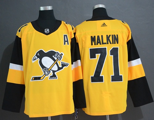 Adidas Penguins #71 Evgeni Malkin Gold Alternate Authentic Stitched NHL Jersey Adidas Penguins #71 Evgeni Malkin Gold Alternate Authentic Stitched NHL Jersey