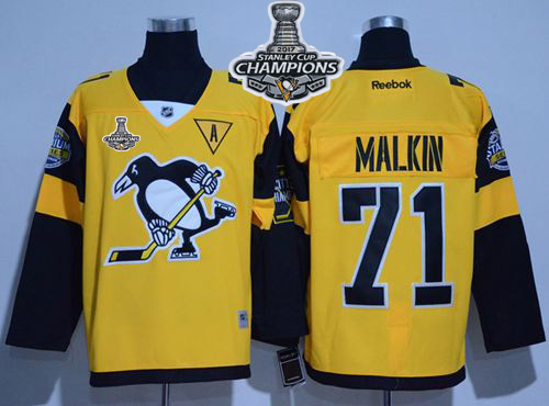 Penguins #71 Evgeni Malkin Gold 2017 Stadium Series Stanley Cup Finals Champions Stitched NHL Jersey Penguins #71 Evgeni Malkin Gold 2017 Stadium Series Stanley Cup Finals Champions Stitched NHL Jersey
