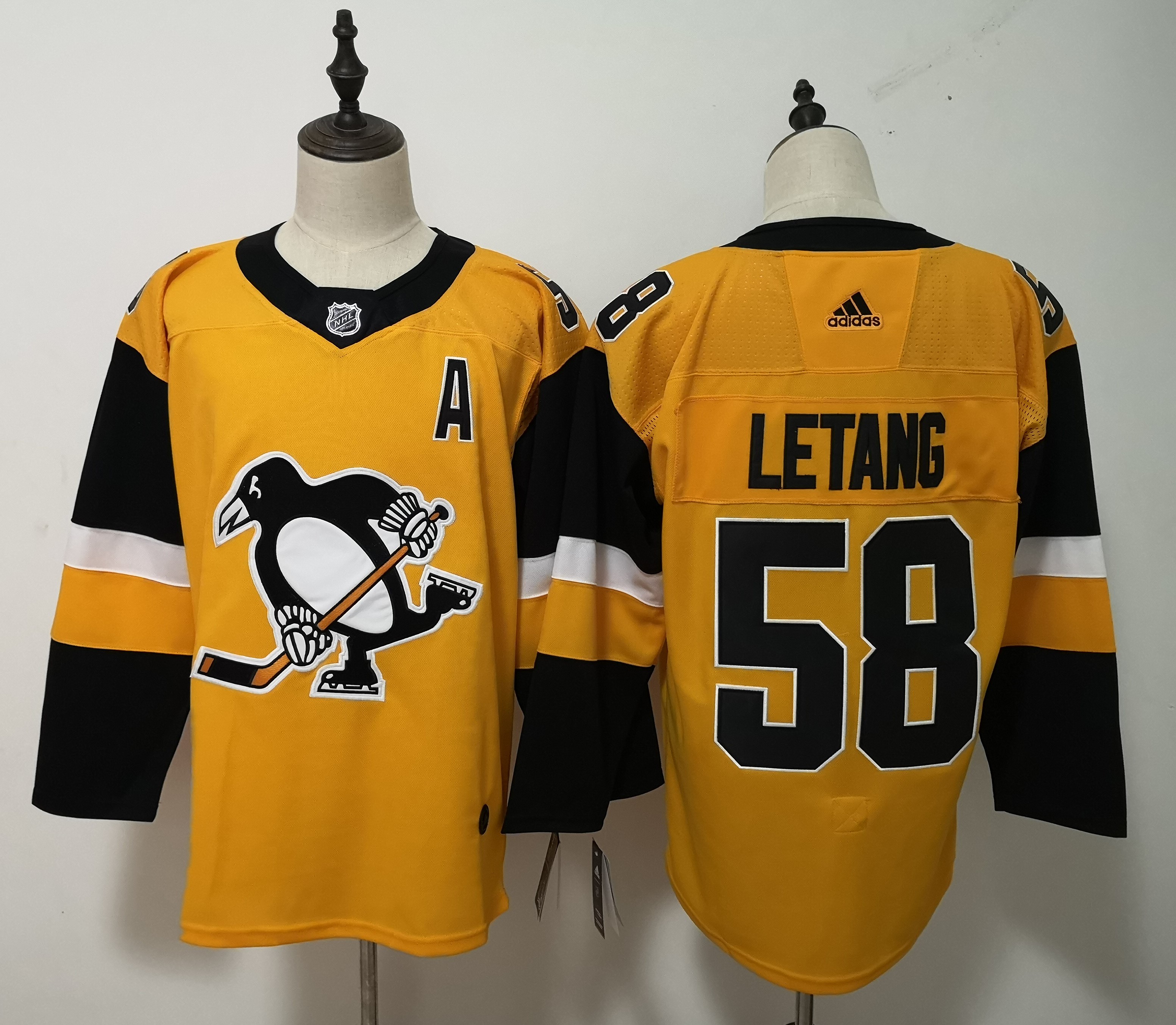 Adidas Penguins #58 Kris Letang Gold Alternate Stitched NHL Jersey Adidas Penguins #58 Kris Letang Gold Alternate Stitched NHL Jersey