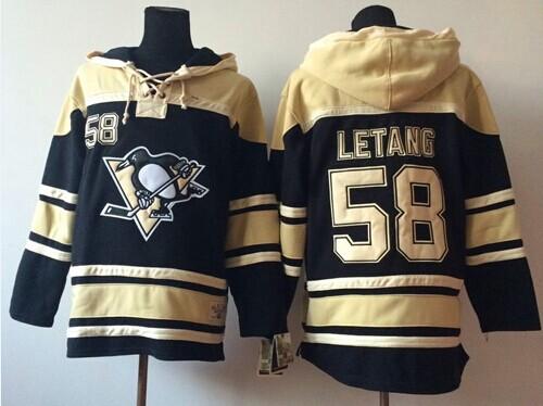 Penguins #58 Kris Letang Black Sawyer Hooded Sweatshirt Stitched NHL Jersey Penguins #58 Kris Letang Black Sawyer Hooded Sweatshirt Stitched NHL Jersey