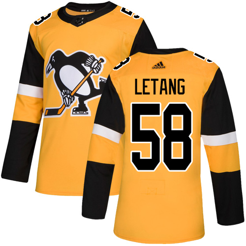 Adidas Penguins #58 Kris Letang Gold Alternate Authentic Stitched NHL Jersey Adidas Penguins #58 Kris Letang Gold Alternate Authentic Stitched NHL Jersey