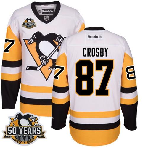 Penguins #87 Sidney Crosby White/Black CCM Throwback 50th Anniversary Stitched NHL Jersey Penguins #87 Sidney Crosby White/Black CCM Throwback 50th Anniversary Stitched NHL Jersey