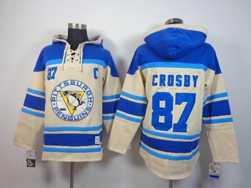 Penguins #87 Sidney Crosby Cream Sawyer Hooded Sweatshirt Stitched NHL Jersey Penguins #87 Sidney Crosby Cream Sawyer Hooded Sweatshirt Stitched NHL Jersey
